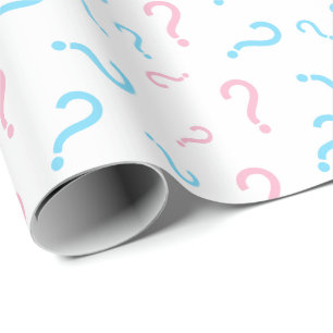 Papper för svällning av rosa eller blått Gender Presentpapper