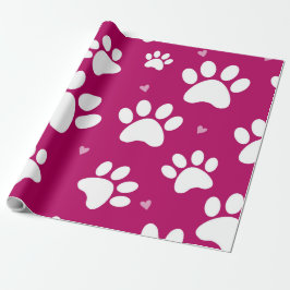 Papper för svällning av Rosa Helgdag för Giant Paw Presentpapper