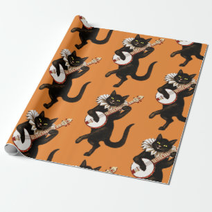Papper för SVART KATT för ART NOUVEAU MATTE Presentpapper