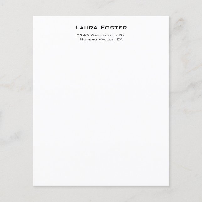 Papper för svartvit Elegant med minimalistisk Stil (Framsida)