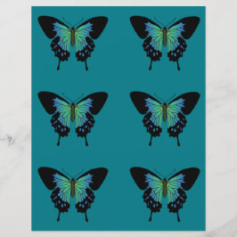 Papper för Teal Butterfly Craft