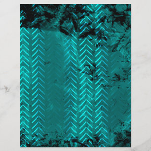 Papper för Teal Marble Chevron-skrapbok