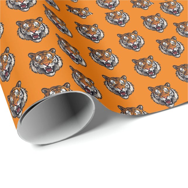 Papper för tiger Wrapping Presentpapper (Rullad Hörn)