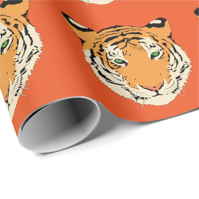 Papper för tiger Wrapping Presentpapper (Rullad Hörn)