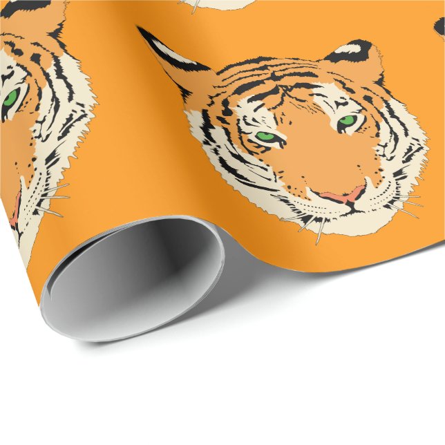 Papper för tiger Wrapping Presentpapper (Rullad Hörn)