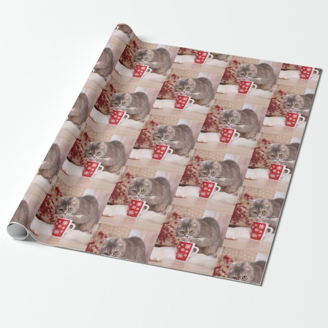 Papper för tömning av katt presentpapper (Utrullad)