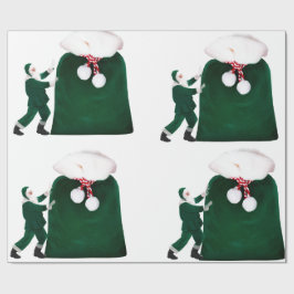 Papper för tomten och Huge Gift Sack Wrapping Presentpapper