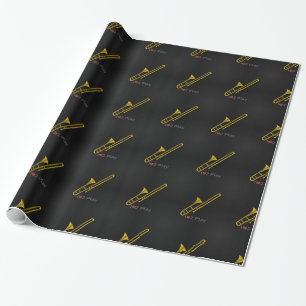 Papper för Trombonemusiktecknad Presentpapper