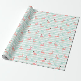 Papper för Tropical Flamingo Wrapping Presentpapper
