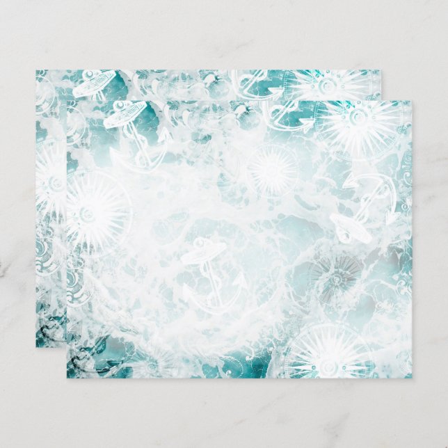 Papper för två sidor av nautisk skräpbok (Fram/baksida)