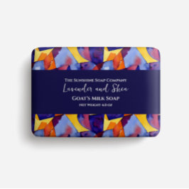 Papper för tvålförpackning - abstrakt för blått o flygblad