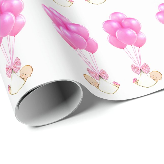 Papper för Tvilling Flicka Gift Wrapping Presentpapper (Rullad Hörn)