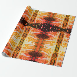 Papper för ukrainsk julklappning med lysrör presentpapper