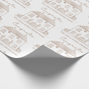 Papper för uppvärmning av hus presentpapper