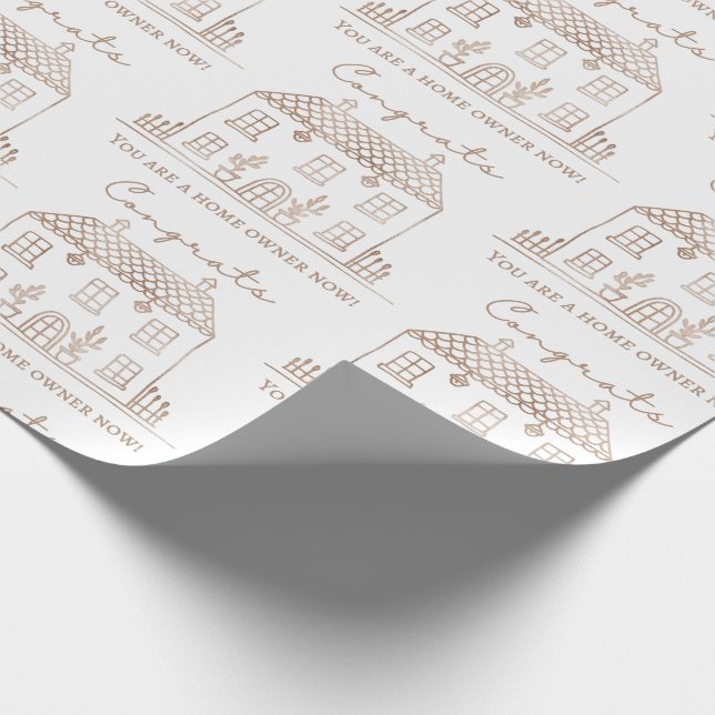 Papper för uppvärmning av hus presentpapper (Hörn)