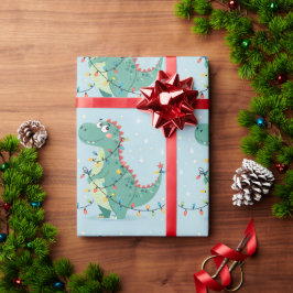 Papper för uttjänt jul Dinosaur Ljus Kids Wrapping Presentpapper