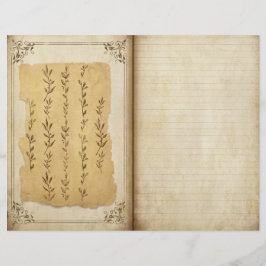 Papper för Victorian Botanian Journal Page Scrapbo