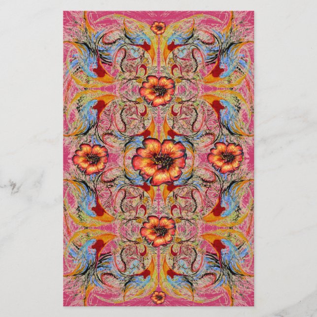 Papper för Victorian Fantasy Blommigt Scrapbook Cr (Framsida)