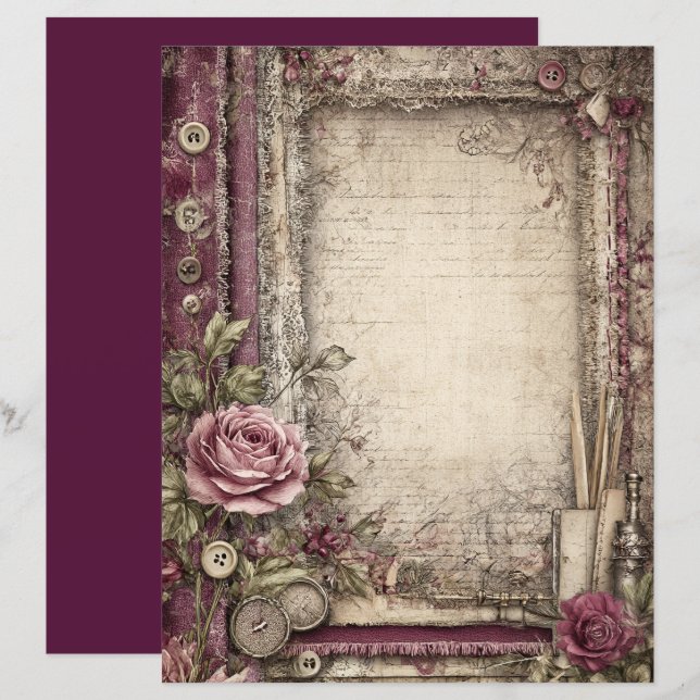 Papper för Victorian & Snöre (Fram/baksida)