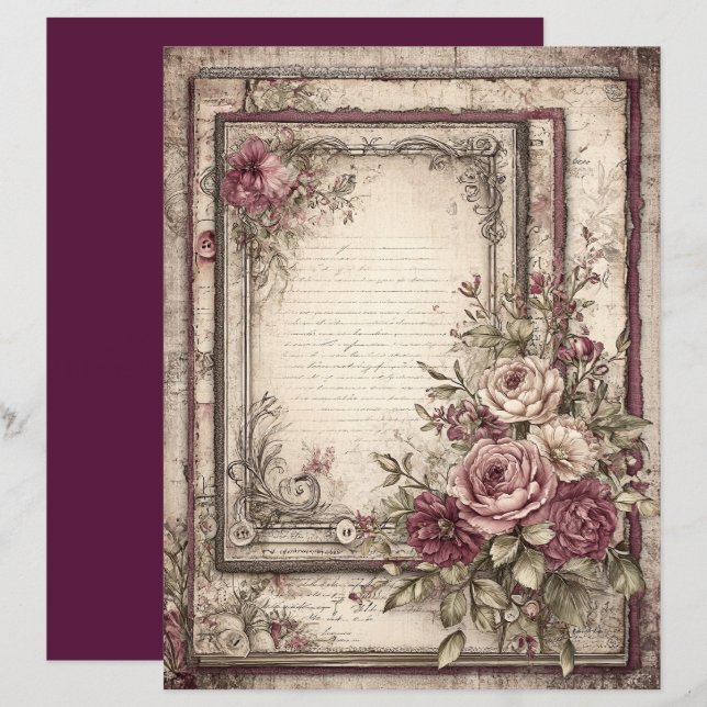 Papper för Victorian & Snöre (Fram/baksida)