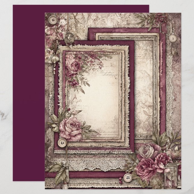 Papper för Victorian & Snöre (Fram/baksida)