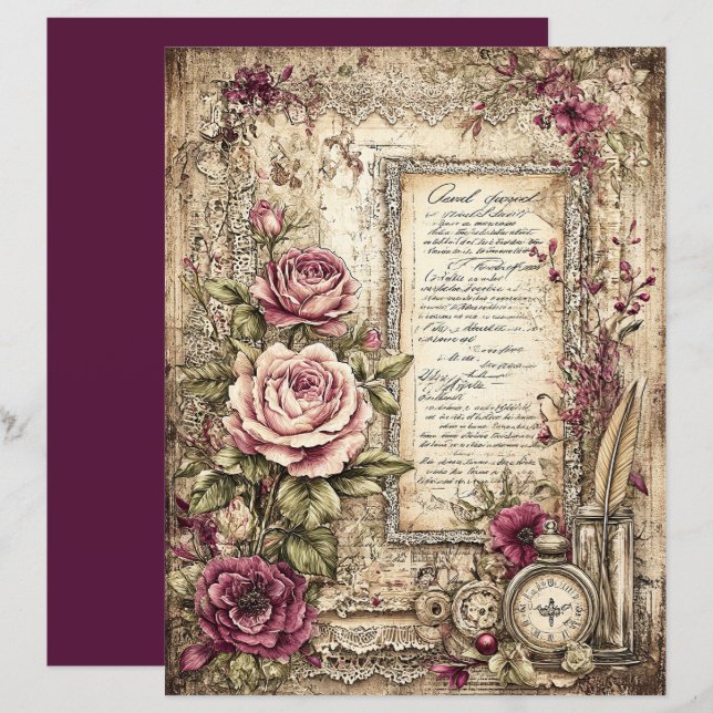 Papper för Victorian & Snöre (Fram/baksida)