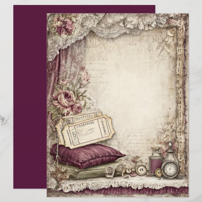 Papper för Victorian & Snöre (Fram/baksida)