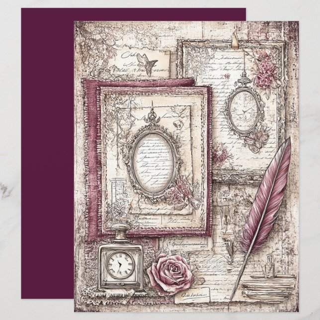 Papper för Victorian & Snöre (Fram/baksida)