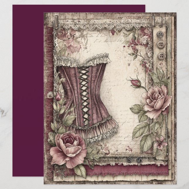 Papper för Victorian & Snöre (Fram/baksida)