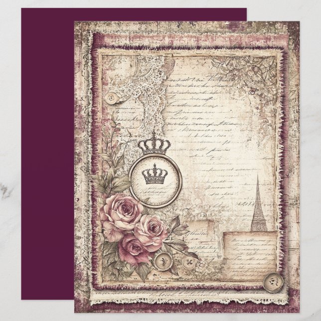 Papper för Victorian & Snöre (Fram/baksida)