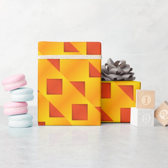 Papper för vimatisk geometrisk insvällning presentpapper (Baby Shower)