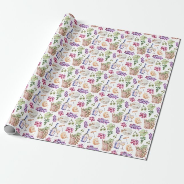 Papper för vin och schaktning presentpapper (Utrullad)