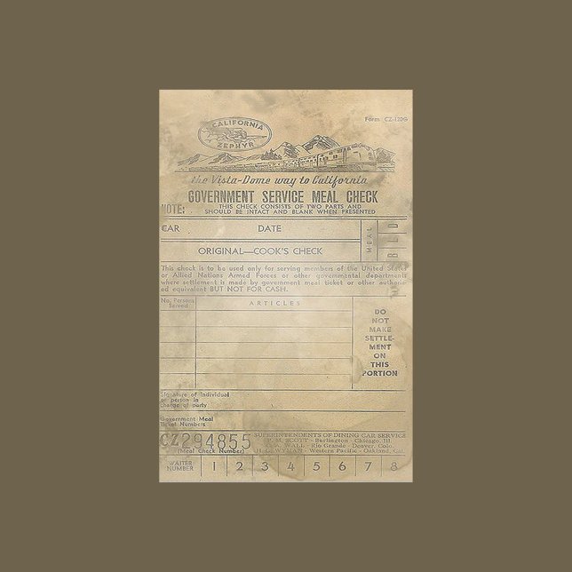 Papper för vintage av måltidskontroll (Skapare uppladdad)