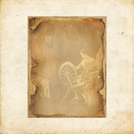 Papper för vintage Grunge Spinning Wheel Scrapbook