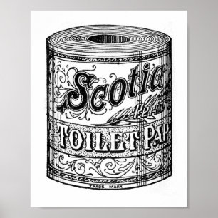 Papper för vintage Toilet Poster