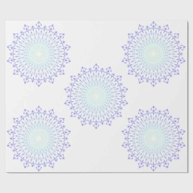 Papper för Wällning av LightGreen-LightPurple Diam Presentpapper (Platt)