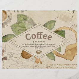Papper för Watercolor Coffee Collage Scrapbook