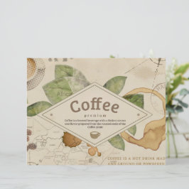 Papper för Watercolor Coffee Collage Scrapbook