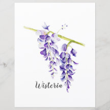 Papper för Watercolor Wisteria Botania Scrapbook