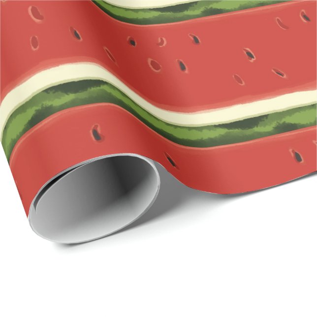 Papper för Watermelon Watermelon Wrapping med ljus Presentpapper (Rullad Hörn)