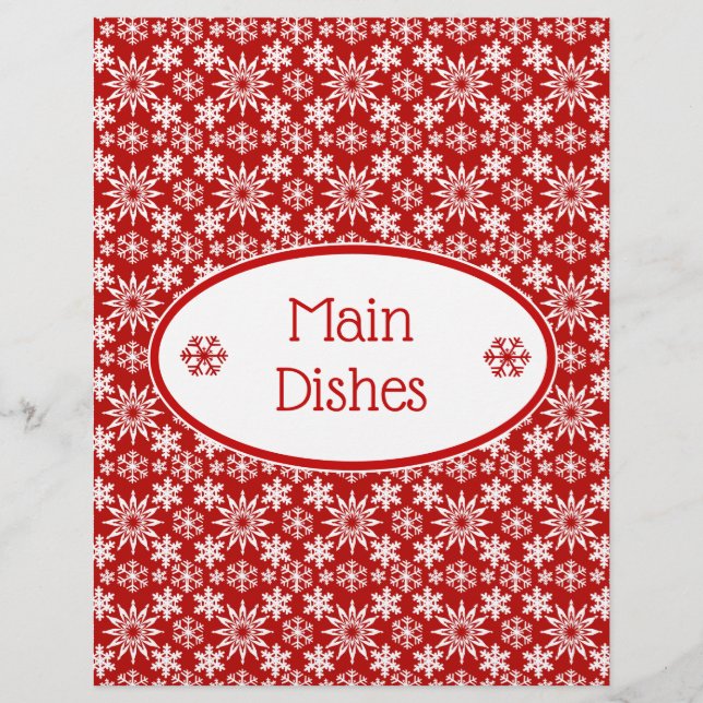 Papper för Winter Helgdag Snöflingor Recipe (Framsida)