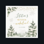 Papper för Winter Onederland Forest First Birthday Pappersservett<br><div class="desc">Winter Onederland Forest First Birthday Pappersservett</div>