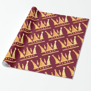 Papper för Wrapping av Golden Krona Presentpapper