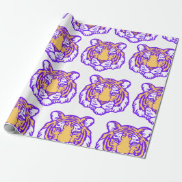 Papper för Wrapping av hand plockade Tiger Fläkt Presentpapper