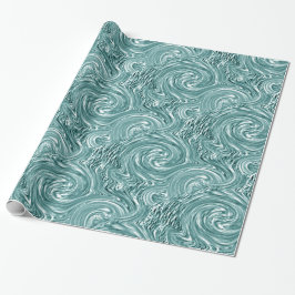 Papper för Wrapping av Mint Swirl Presentpapper