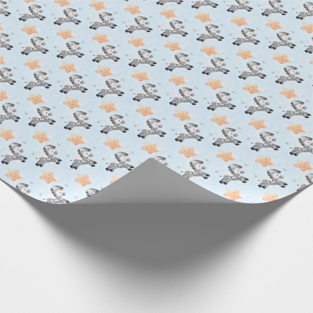 Papper för zebröder och stjärnor presentpapper (Hörn)