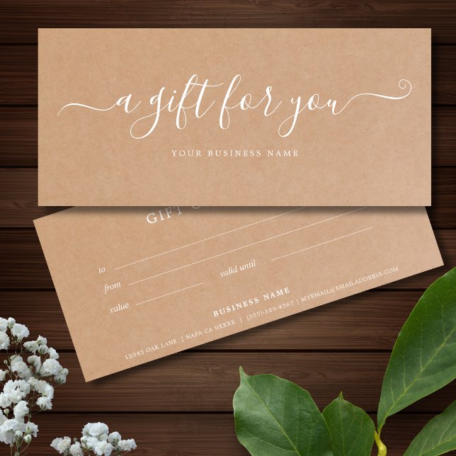 Papper företagscertifikat Kraft (Kraft Paper Business Gift Certificates)