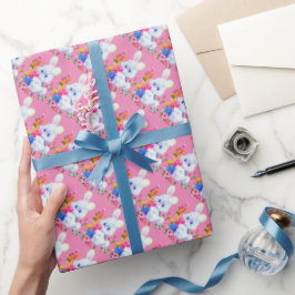 Papper förpackning av ägg och mönster i ostbunny presentpapper