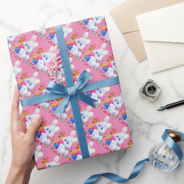 Papper förpackning av ägg och mönster i ostbunny presentpapper (Gåvor)