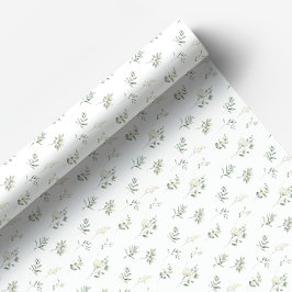 Papper förpackning av eukalyptus grenery white blo presentpapper